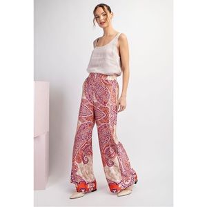 Paisley Wide Leg Pants
